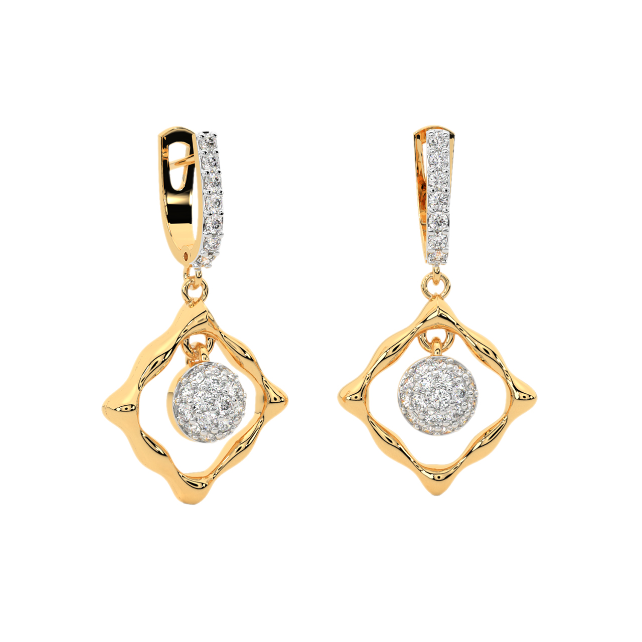 Britta Round Diamond Earrings