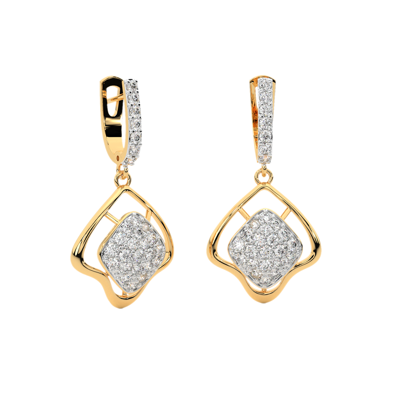 Dane Round Diamond Earrings