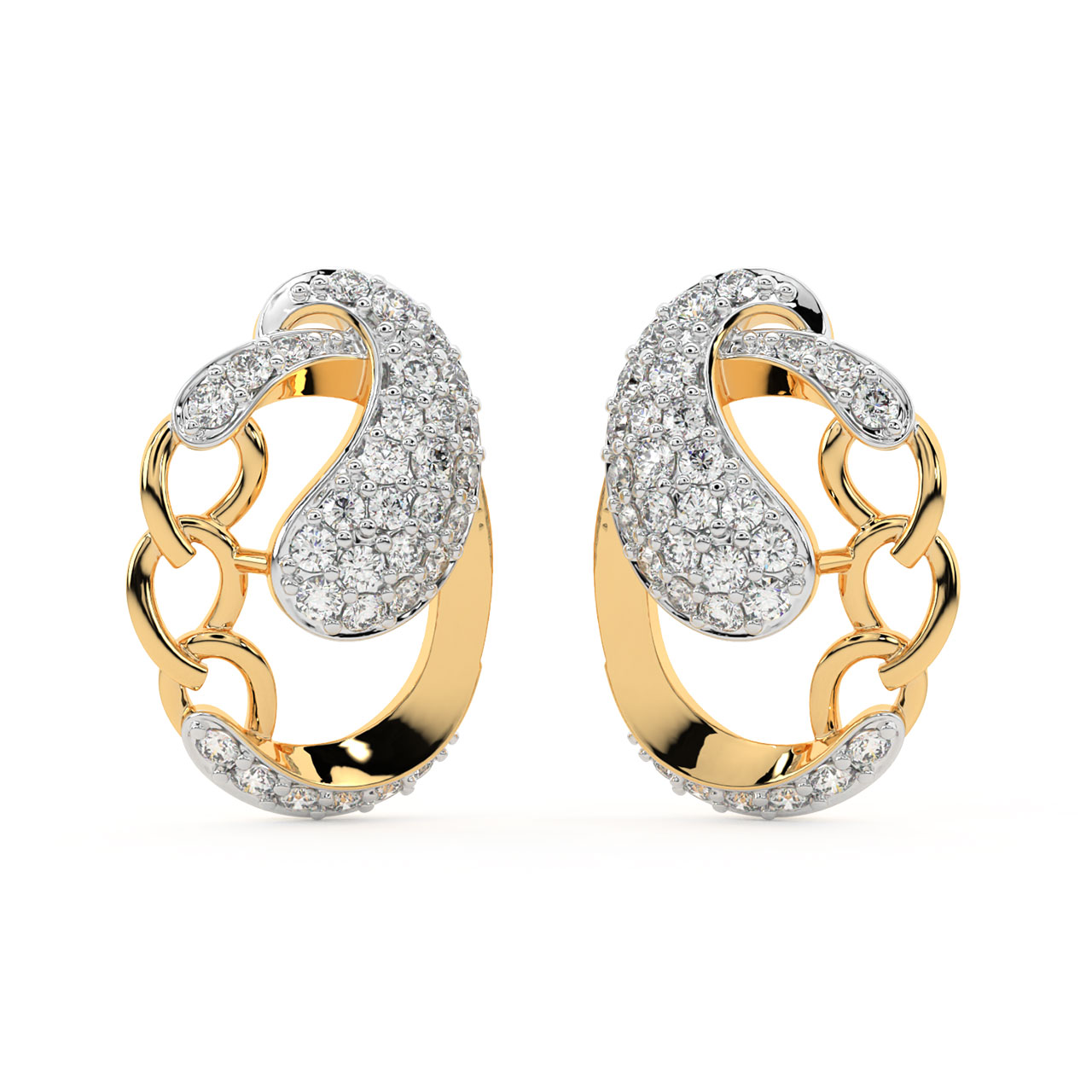 Sadie Round Diamond Stud Earrings