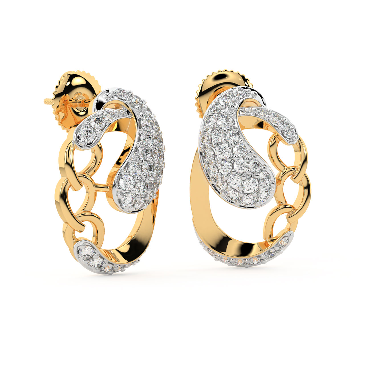 Sadie Round Diamond Stud Earrings