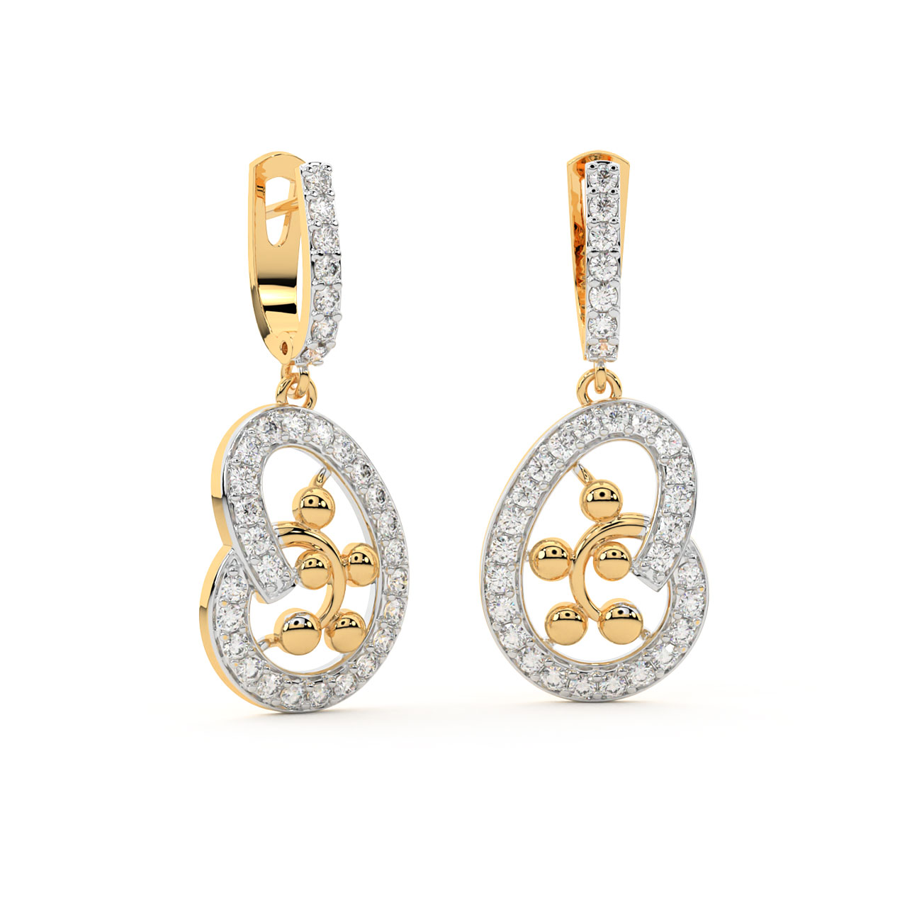 Jackson Round Diamond Earrings