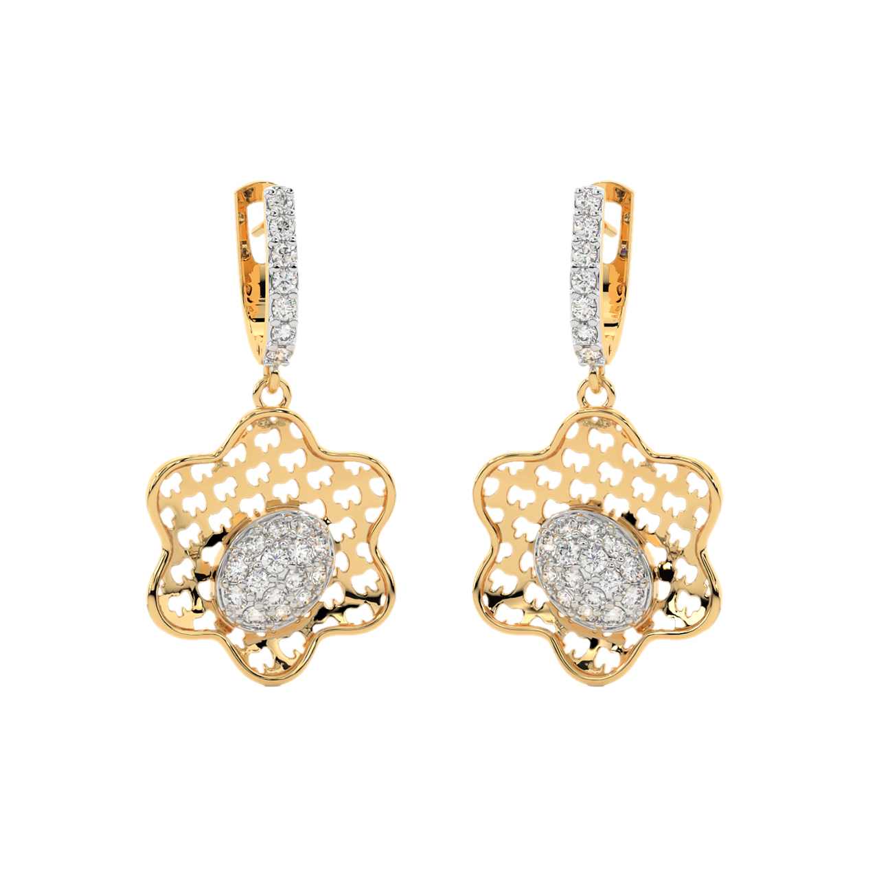 Harald Round Diamond Earrings