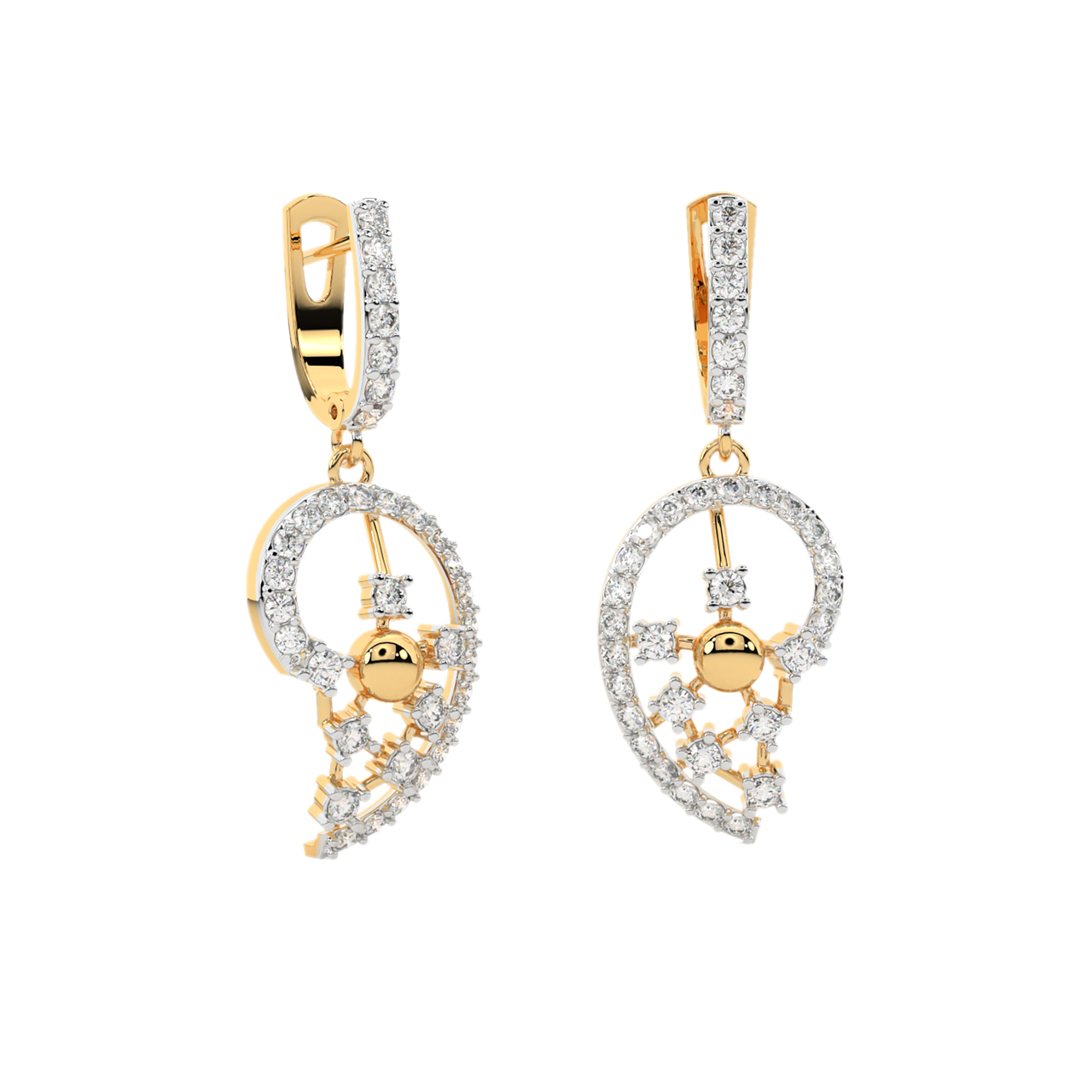 Grette Round Diamond Earrings