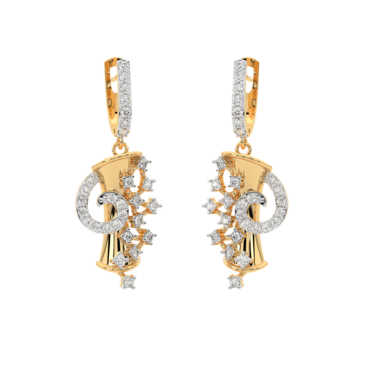 Myron Round Diamond Earrings