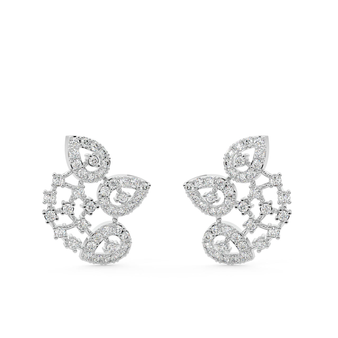 Dorek Round Diamond Stud Earrings