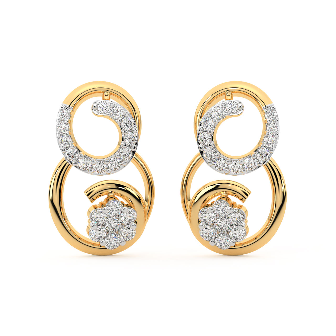 Jerzy Round Diamond Stud Earrings