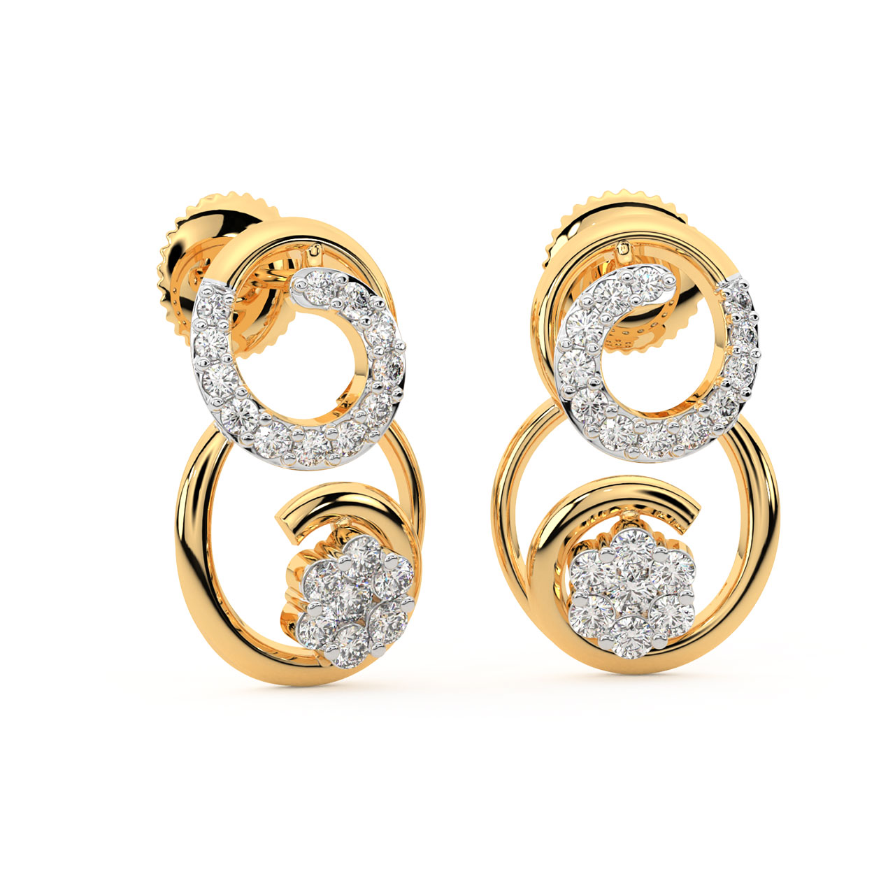 Jerzy Round Diamond Stud Earrings