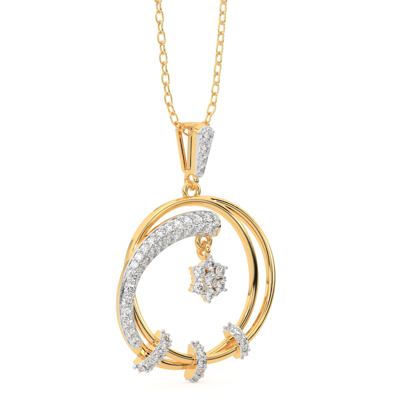 Logan Round Diamond Pendant