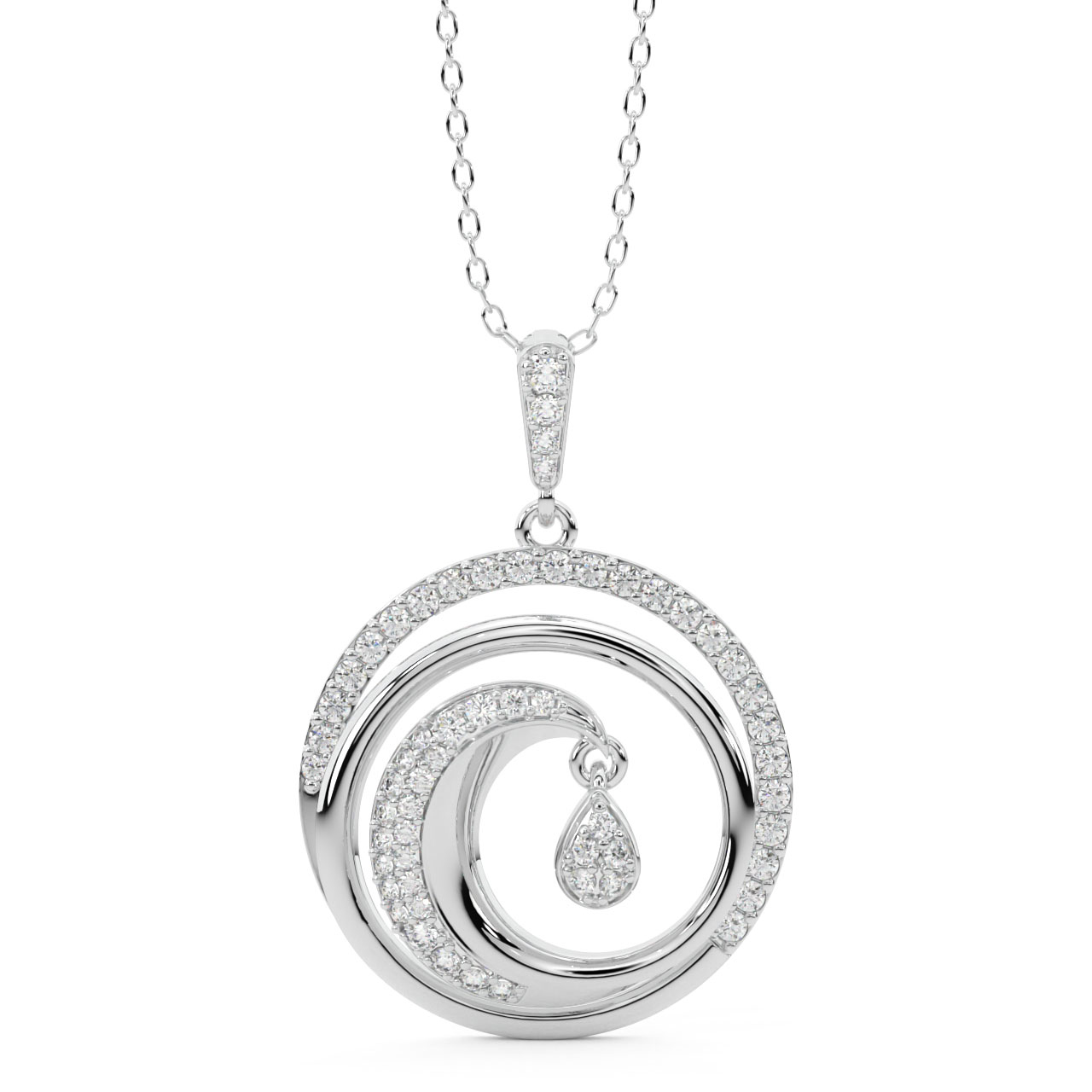 Declan Round Diamond Pendant