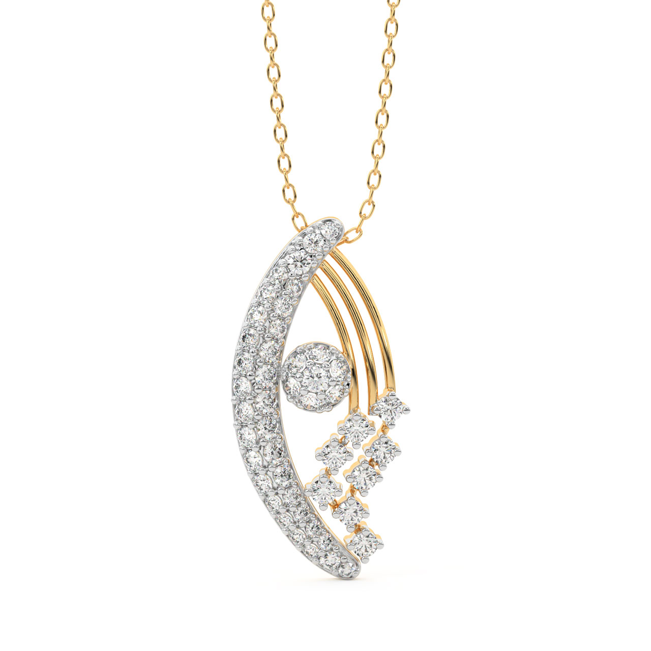 Ivy Round Diamond Office Wear Pendant