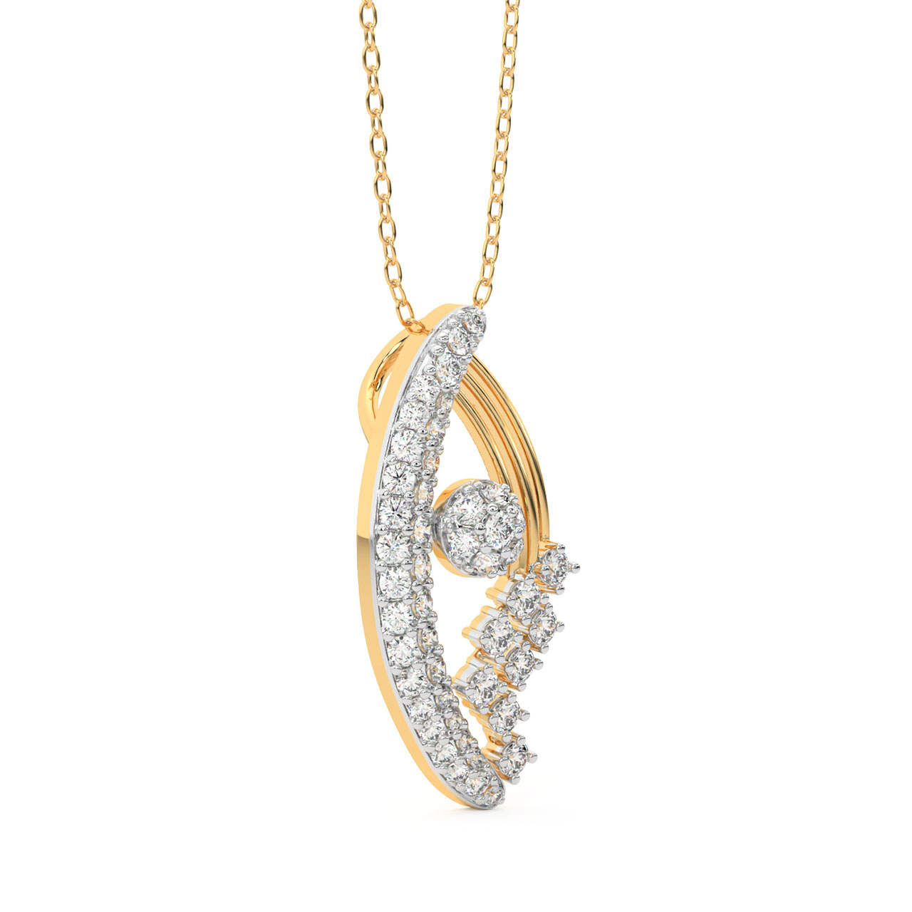 Ivy Round Diamond Office Wear Pendant