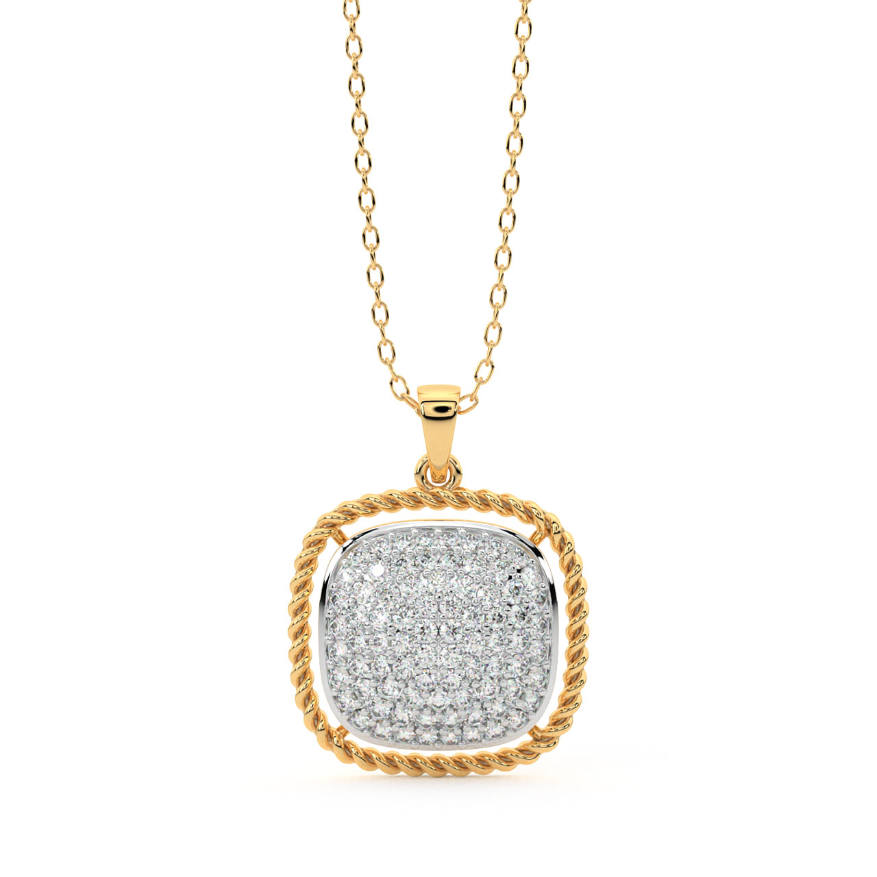 Gianna Round Diamond Office Wear Pendant