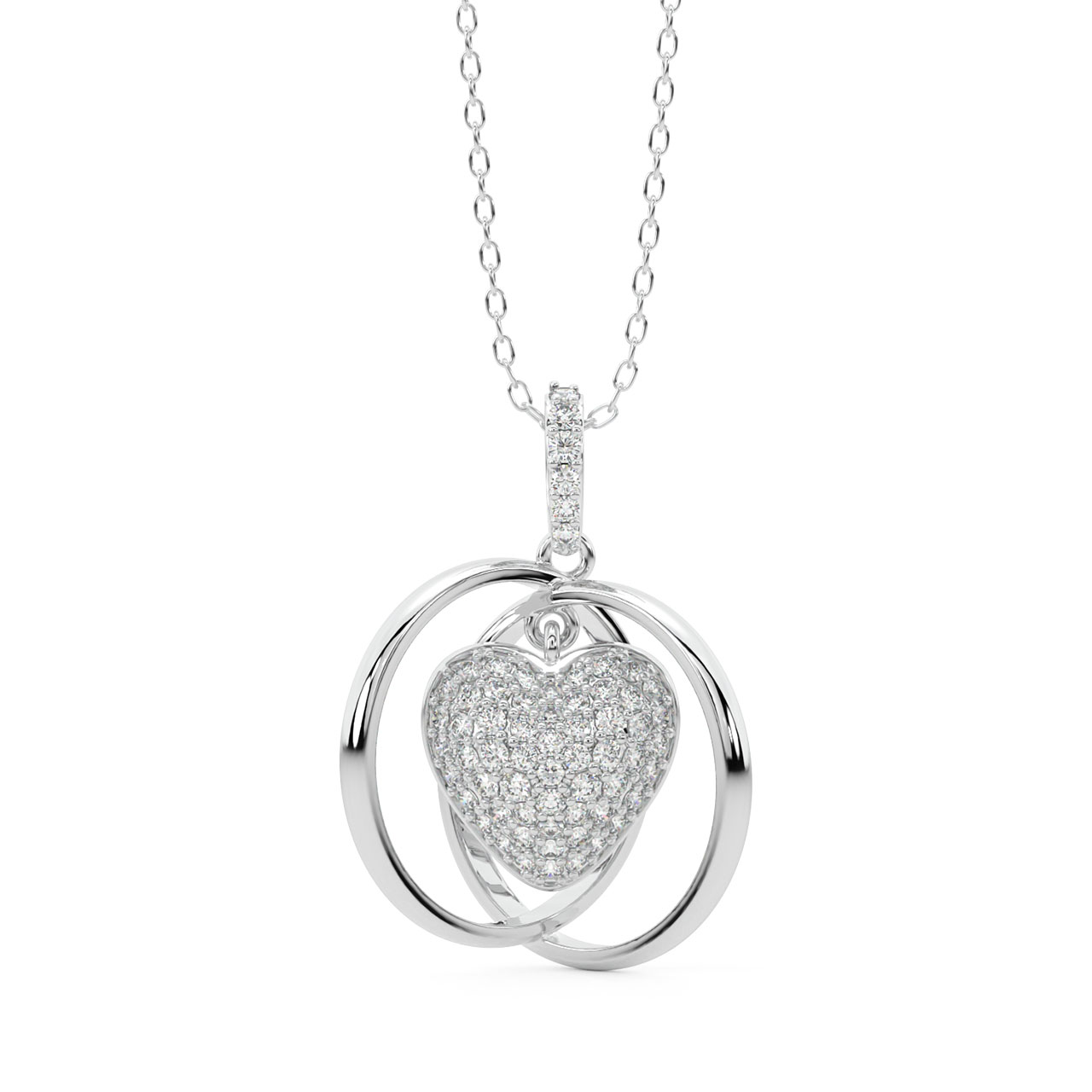 Aabira Round Diamond Pendant