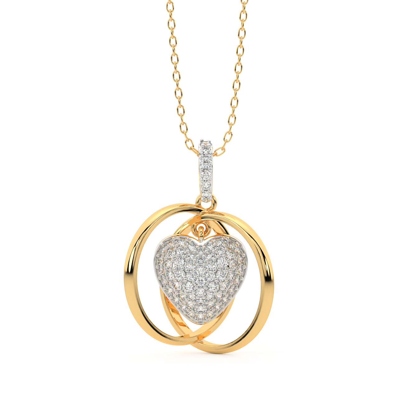 Aabira Round Diamond Pendant