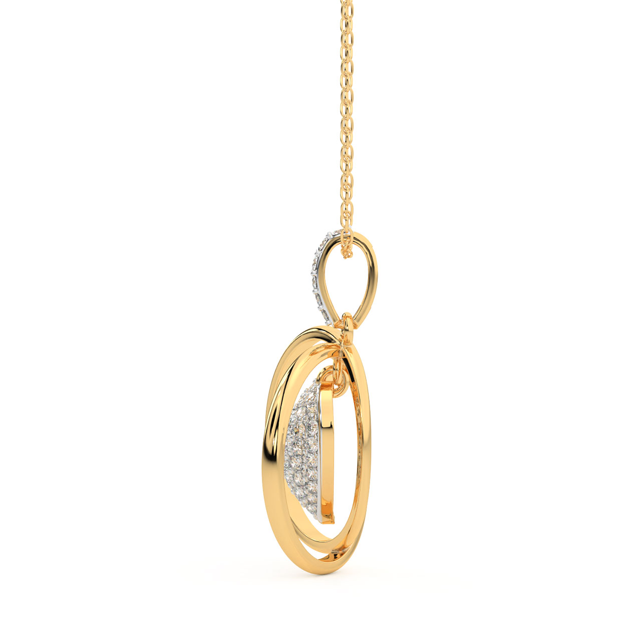 Aabira Round Diamond Pendant