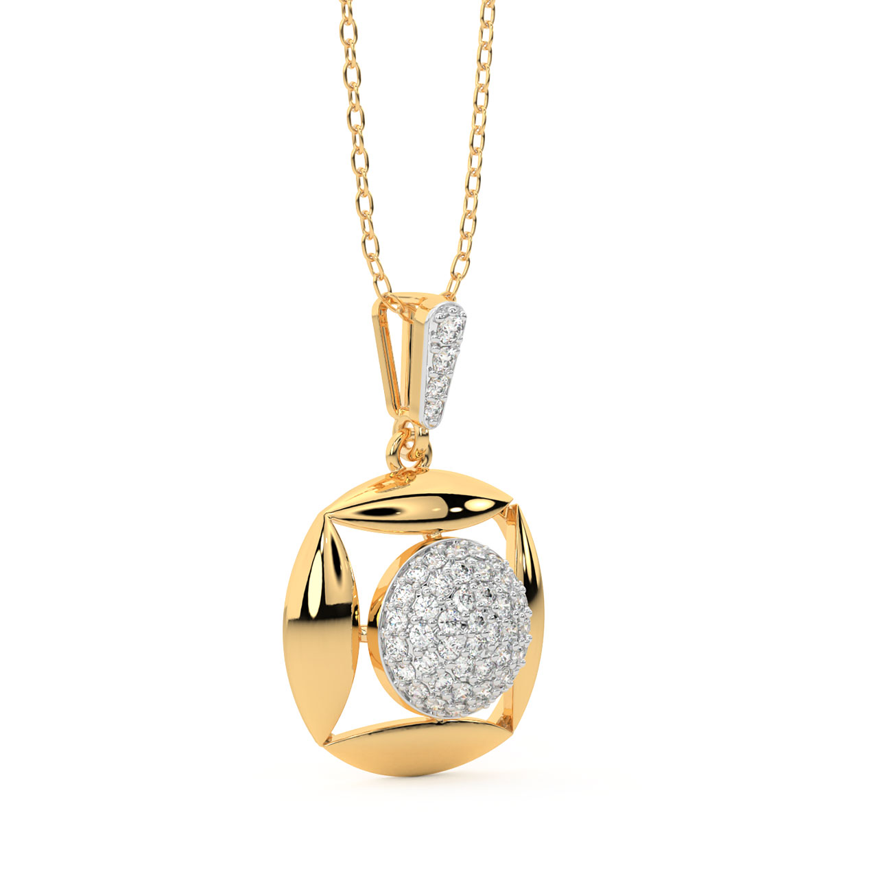 Yasna Round Diamond Pendant