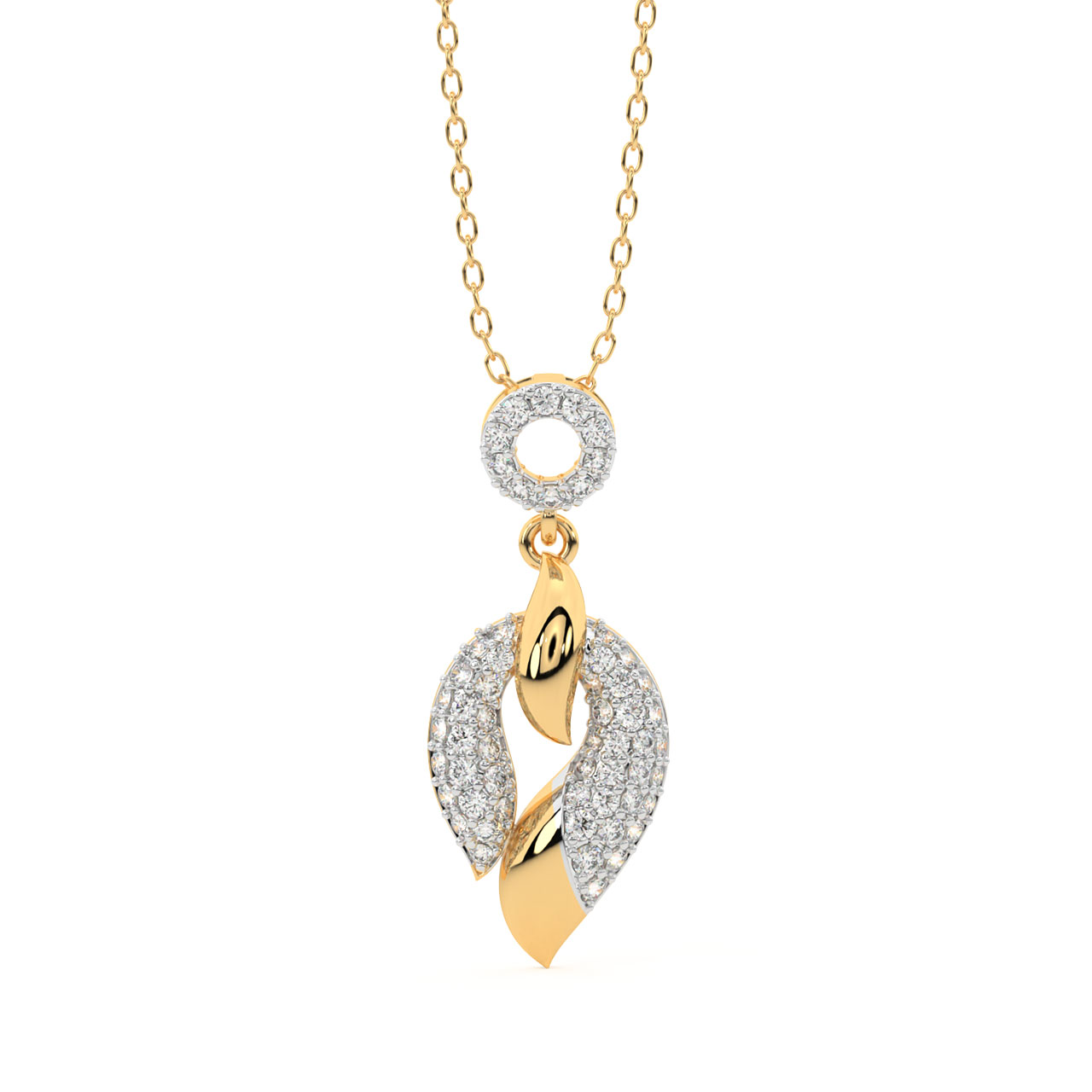 Axel Round Diamond Office Wear Pendant