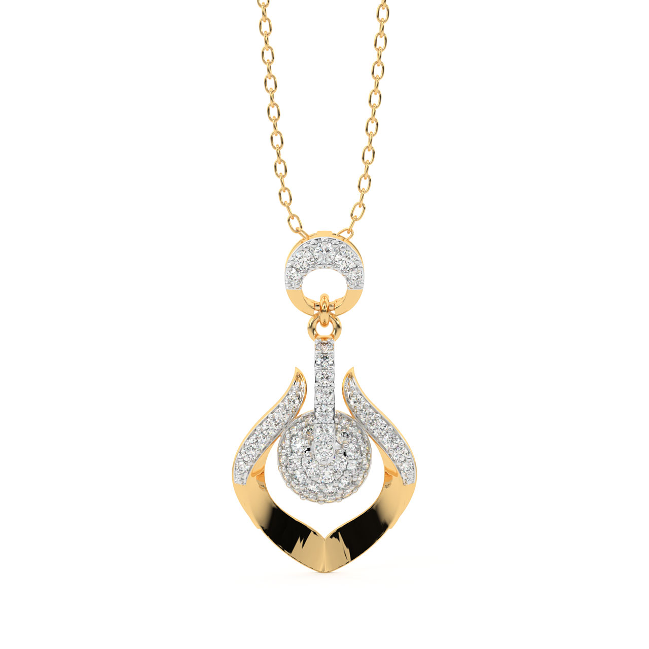 Hanne Round Diamond Pendant