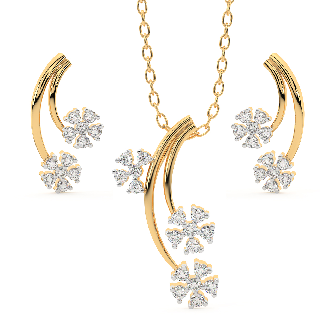 Buy Cameron Round Diamond Pendant Set Online