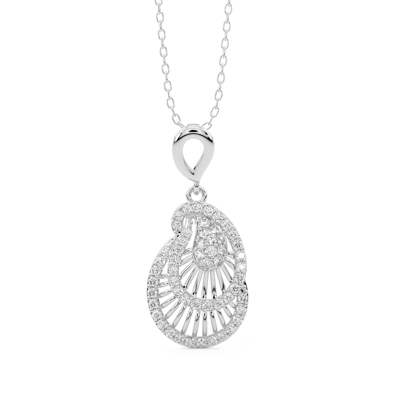 Saffi Round Diamond Office Wear Pendant