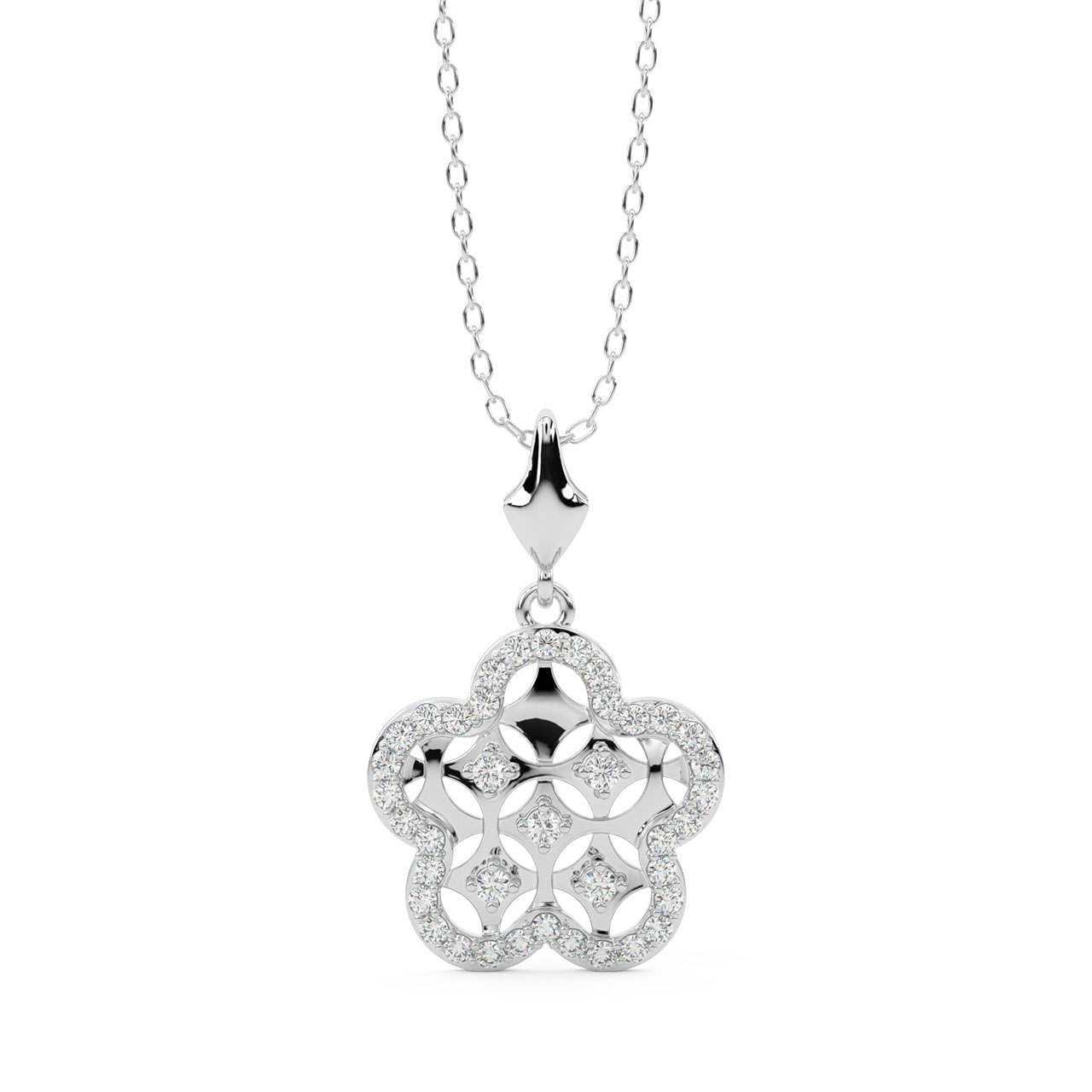 Athena Round Diamond Pendant