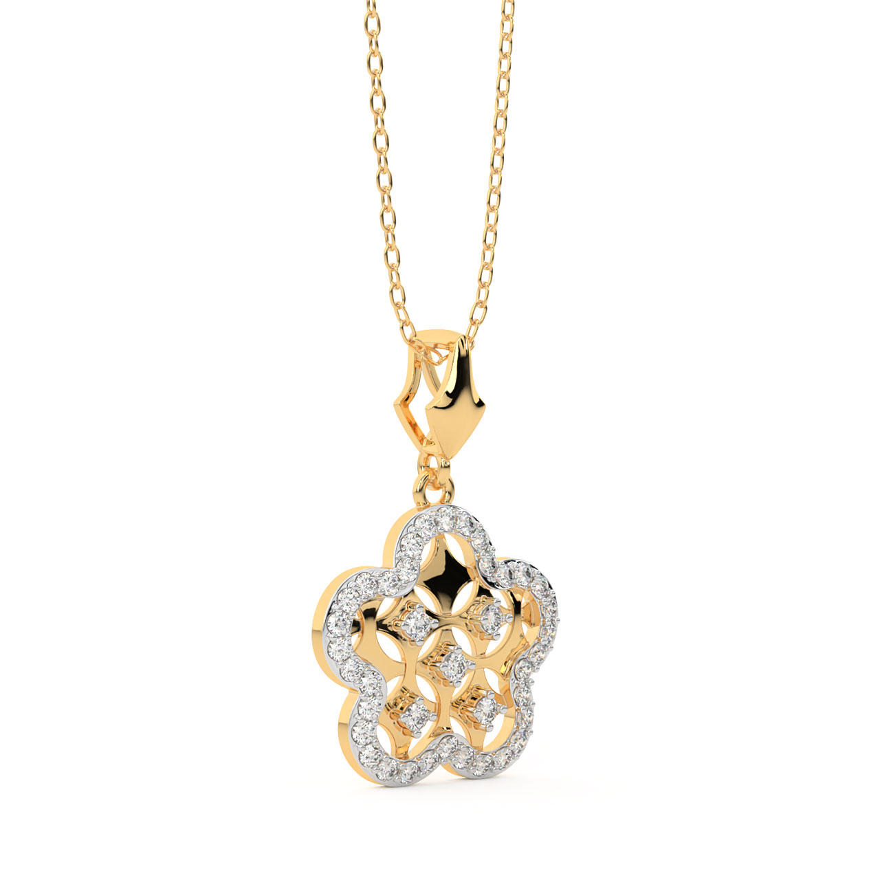 Athena Round Diamond Pendant