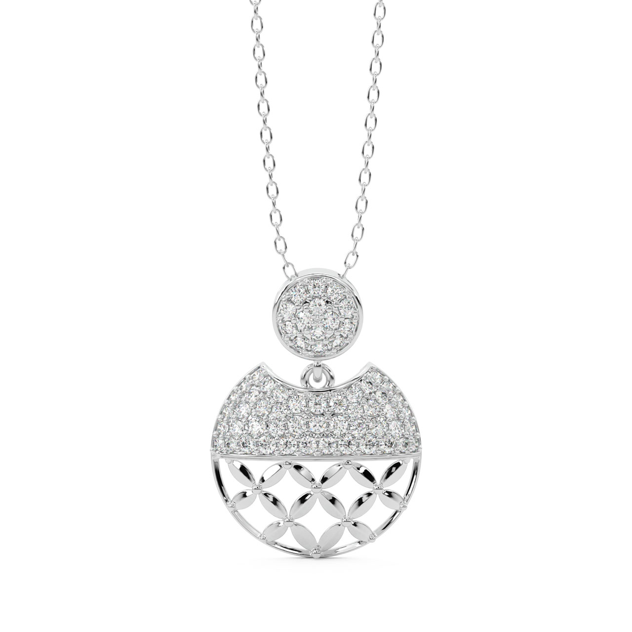 Hazel Round Diamond Pendant