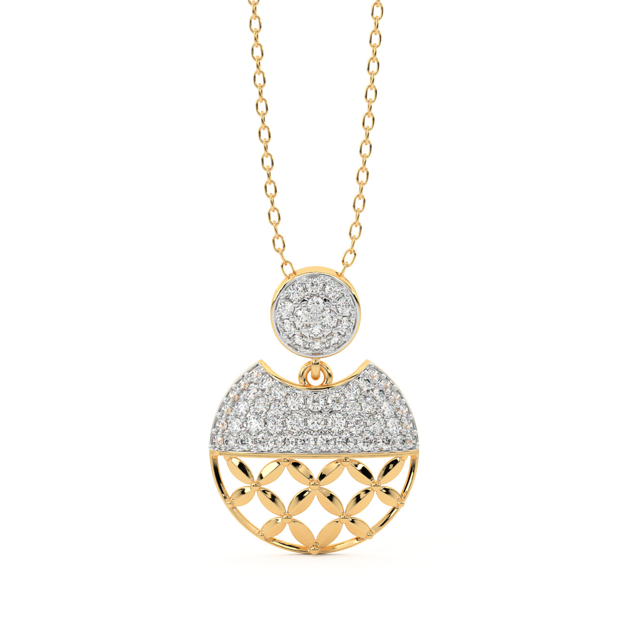 Hazel Round Diamond Pendant