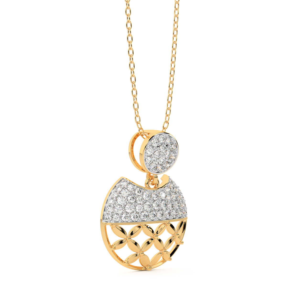 Hazel Round Diamond Pendant