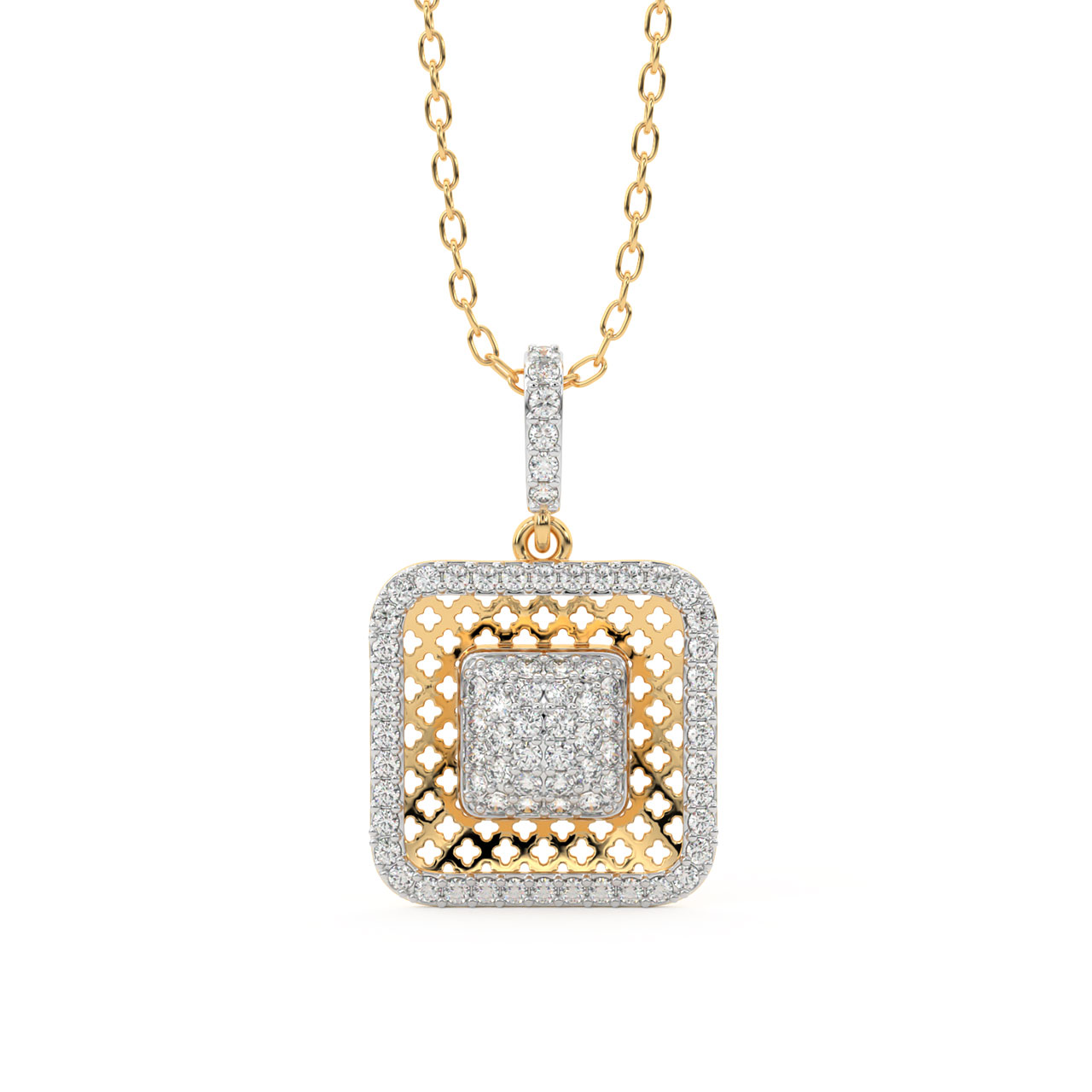 Clara Round Diamond Office Wear Pendant