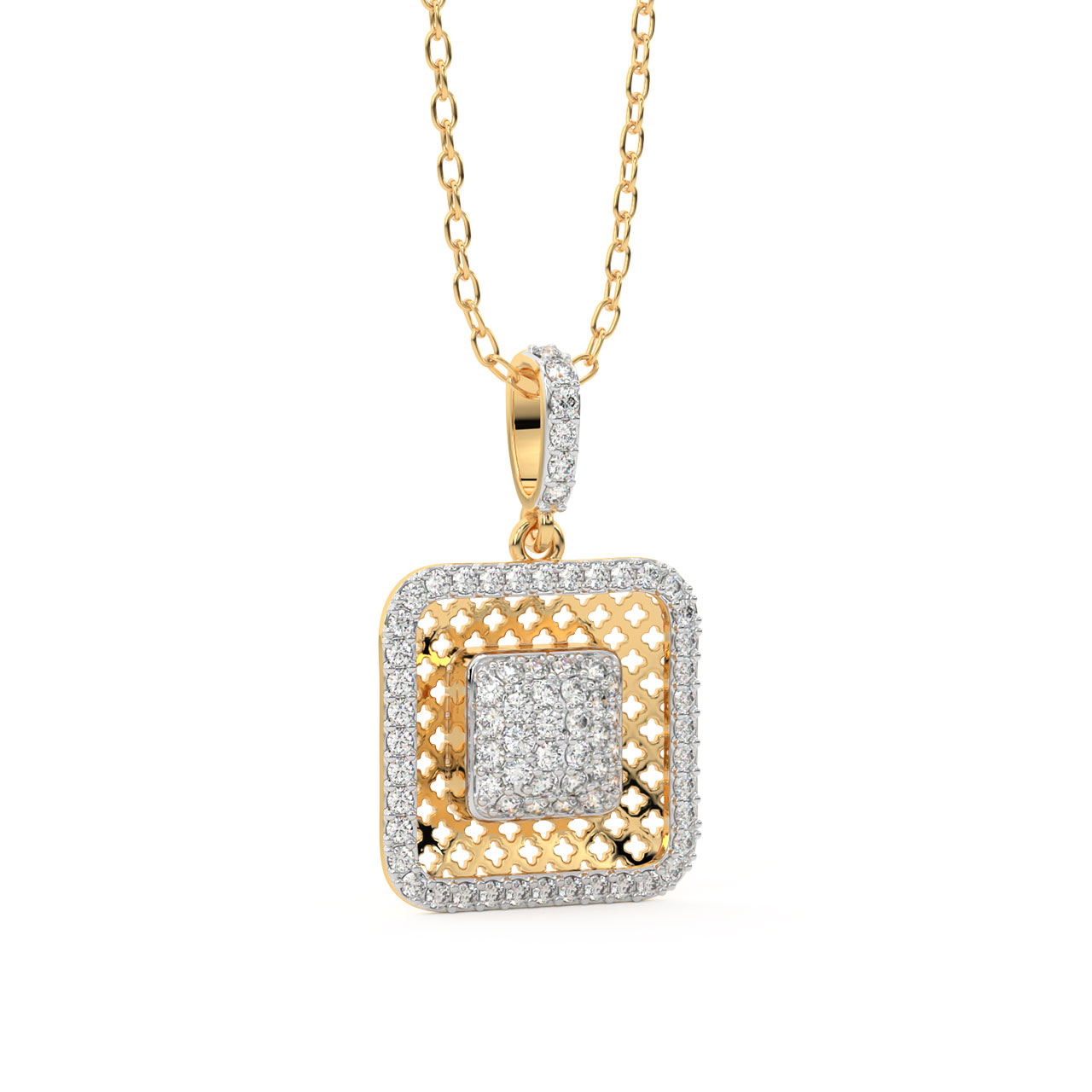 Clara Round Diamond Office Wear Pendant