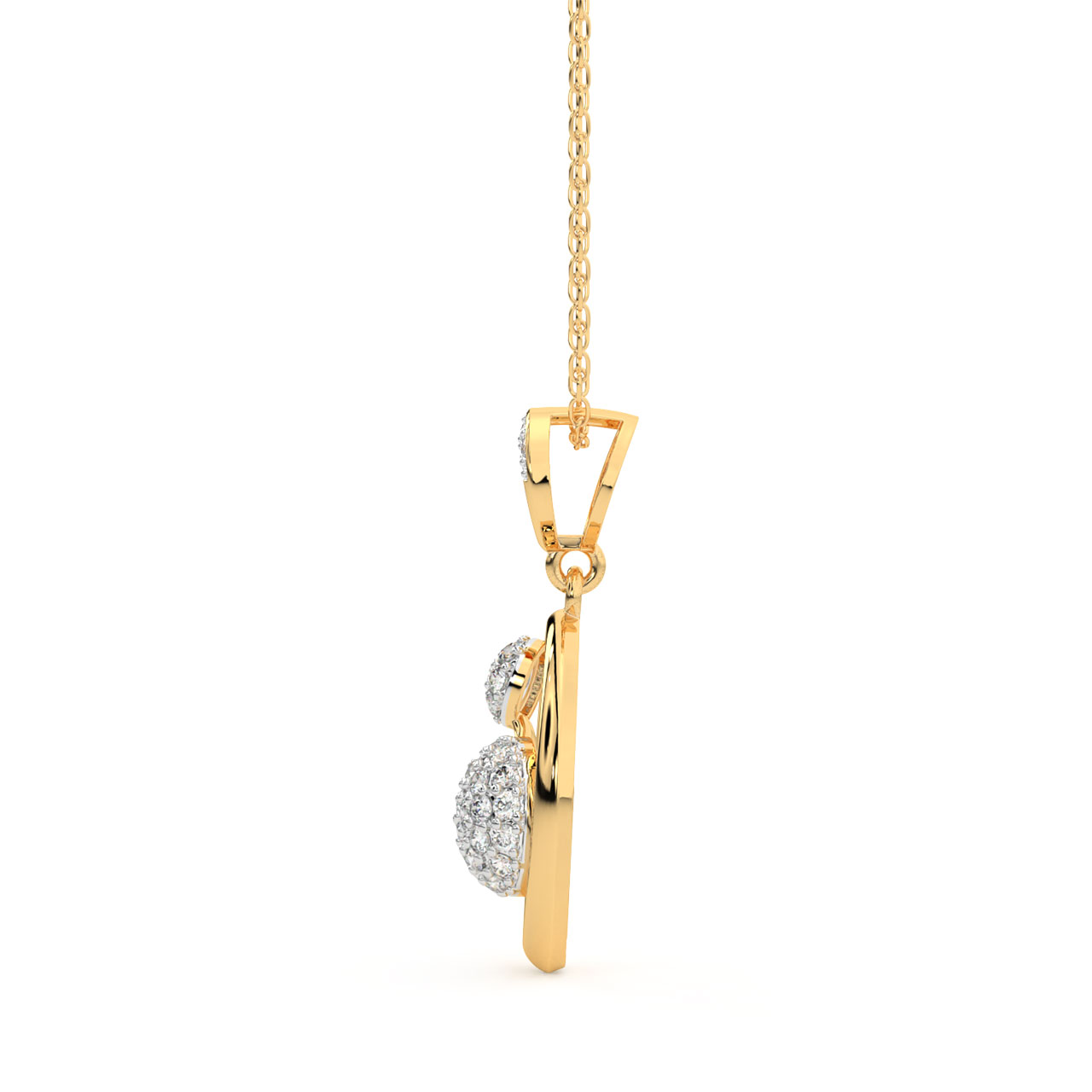 Aiden Round Diamond Office Wear Pendant