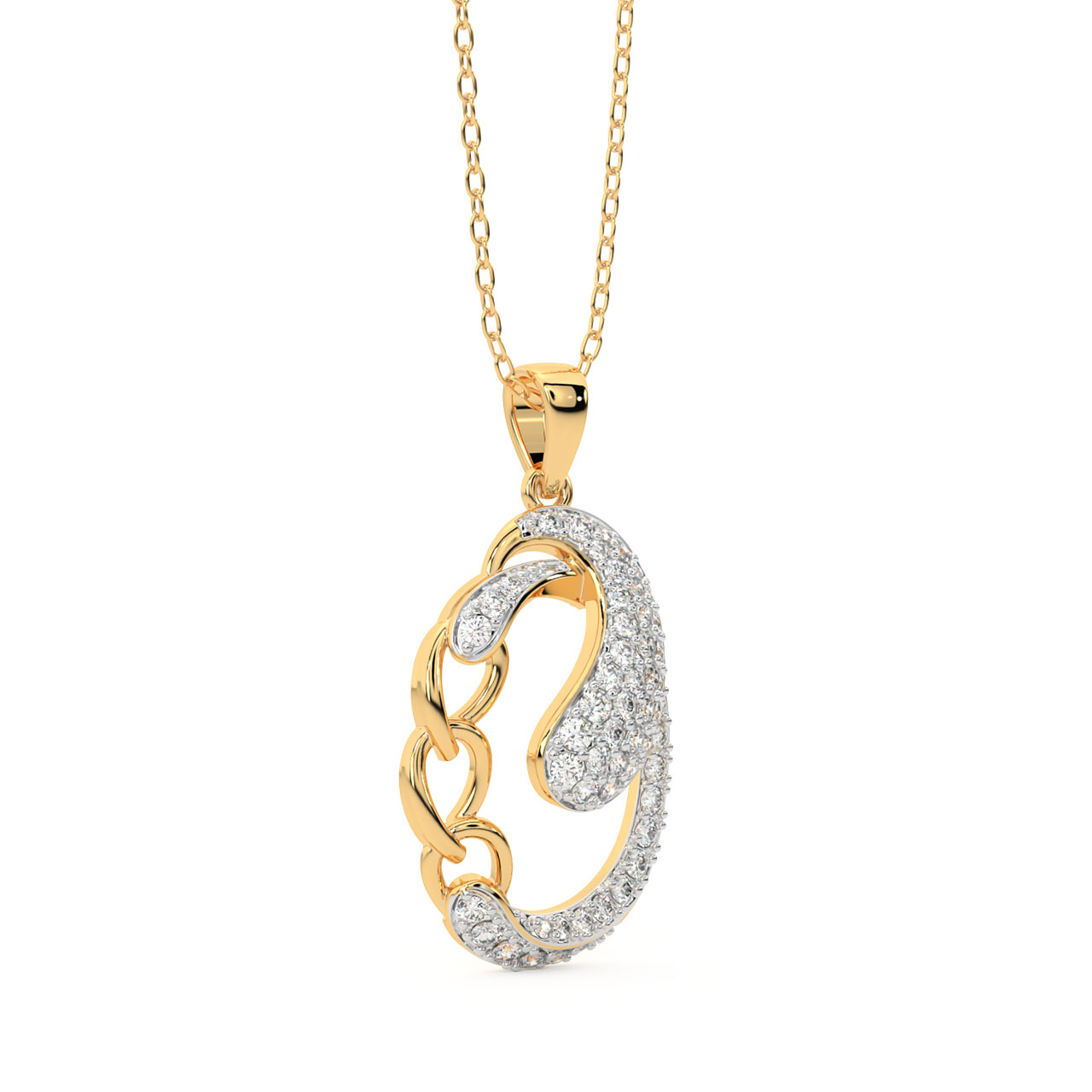 Wyatt Round Diamond Office Wear Pendant