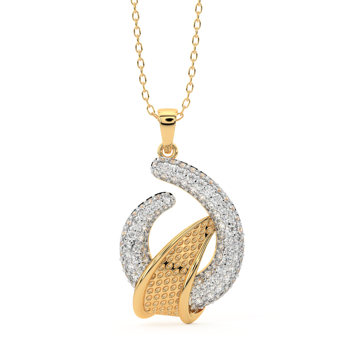 Kaia Round Diamond Office Wear Pendant