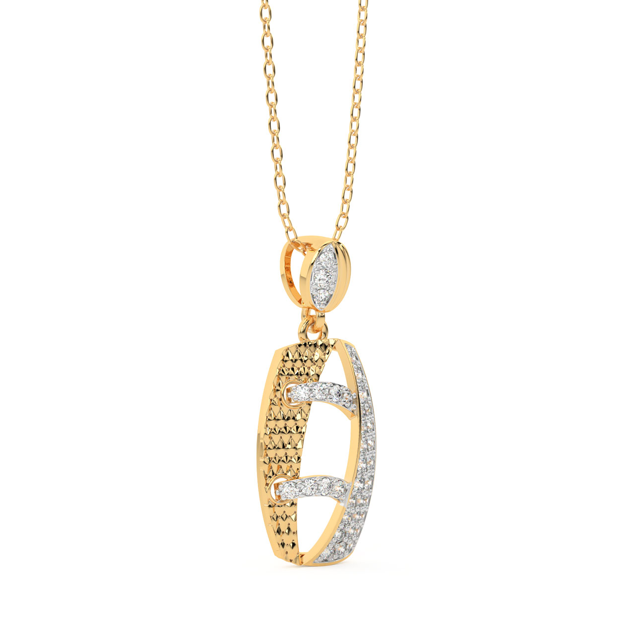 Fallon Round Diamond Office Wear Pendant