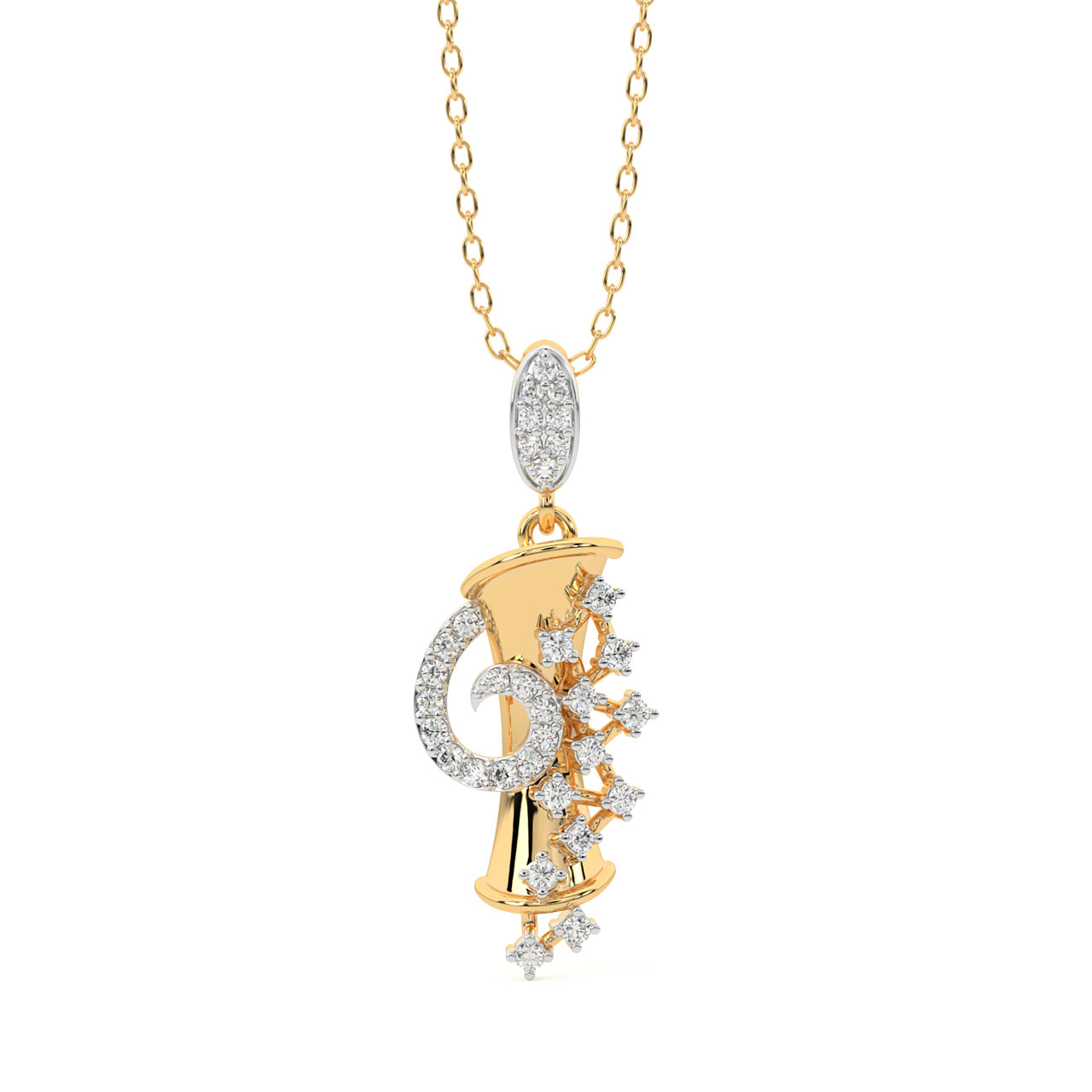 Riley Round Diamond Office Wear Pendant