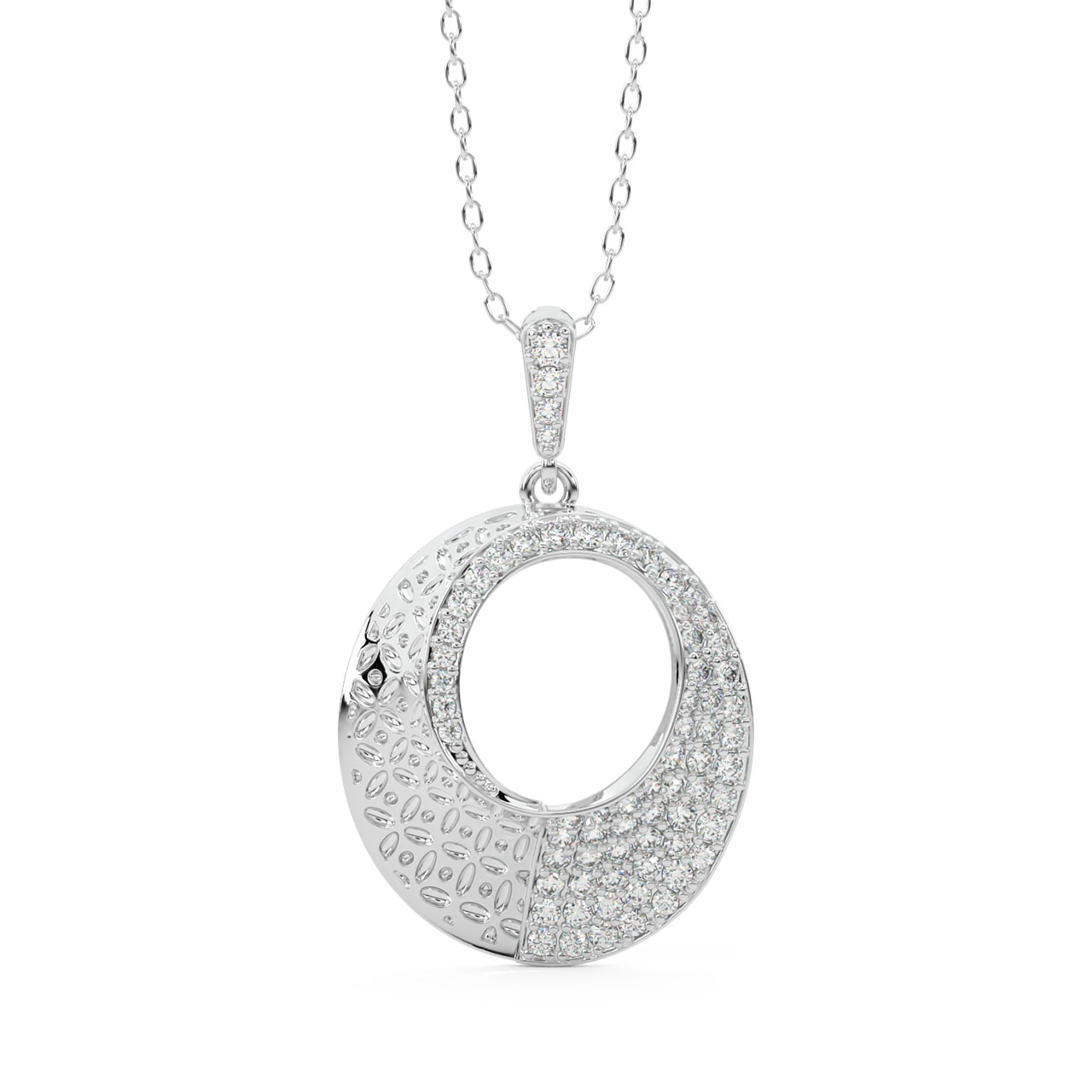 Ellie Round Diamond Office Wear Pendant