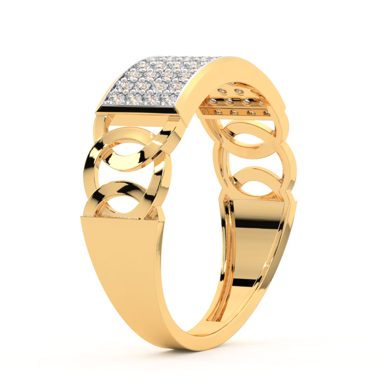 Lali Round Diamond Ring For Men