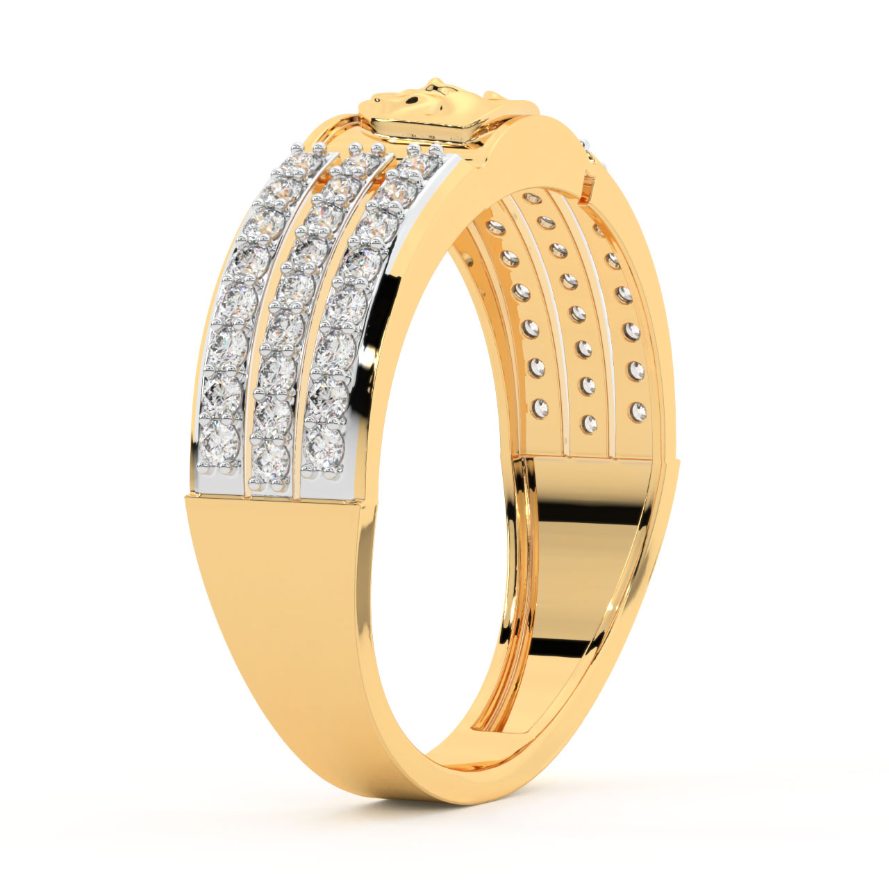 Asher Round Diamond Ring For Him