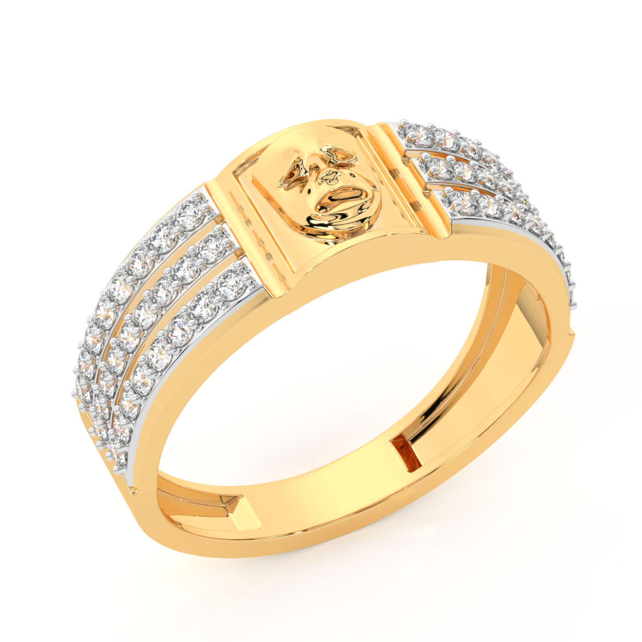 Asher Round Diamond Ring For Him