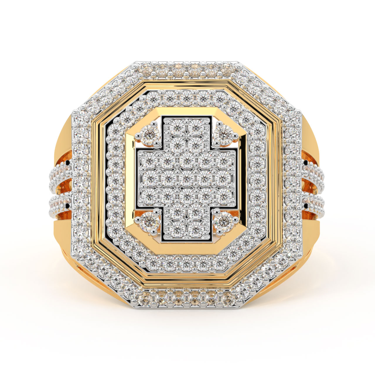 Levi Round Diamond Ring For Men
