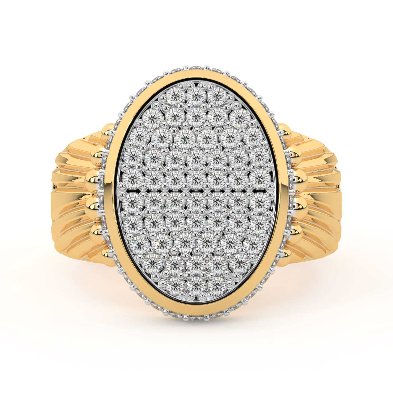 Wesley Round Diamond Ring For Men