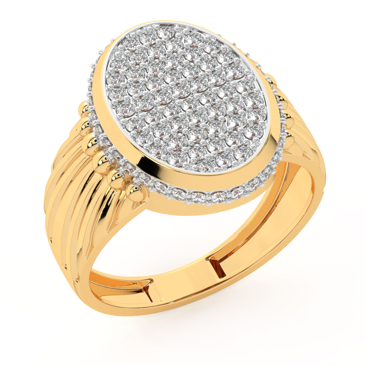 Wesley Round Diamond Ring For Men