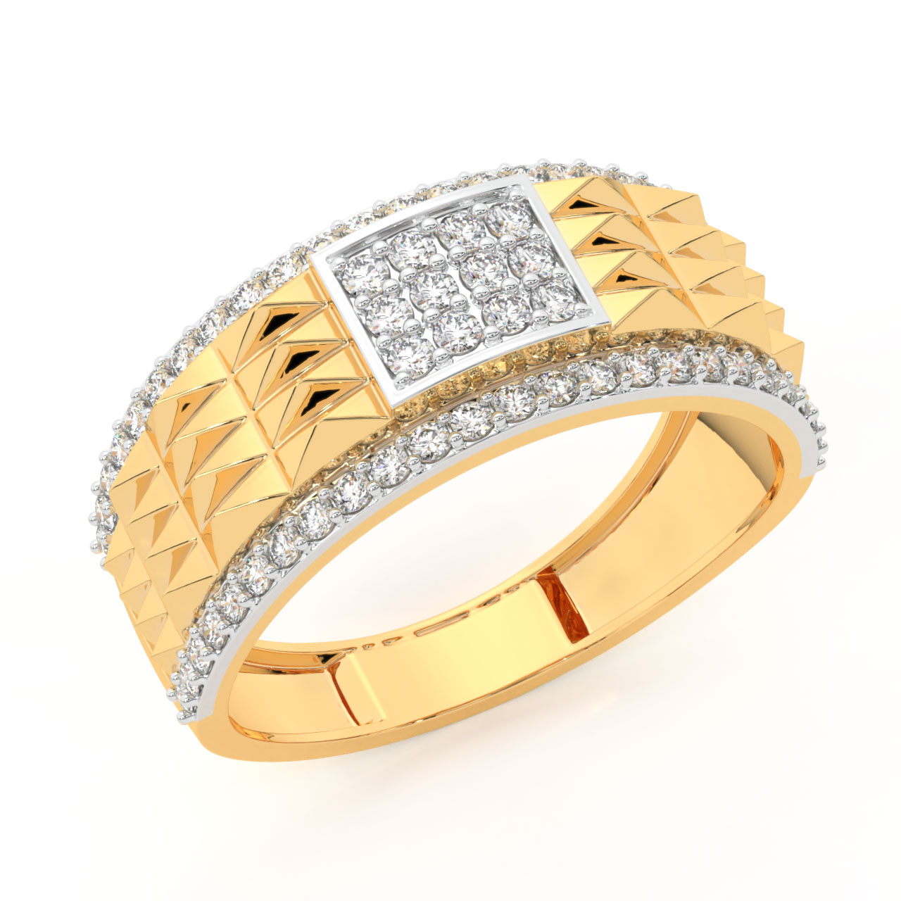 Victor Round Diamond Ring For Men