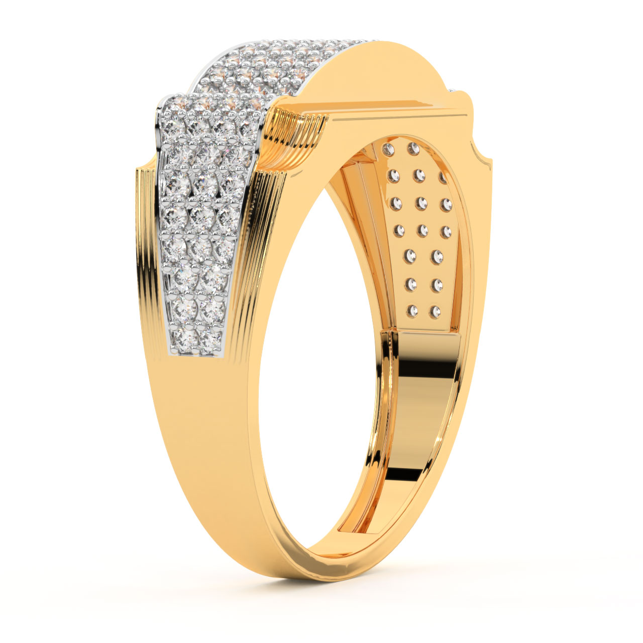 Men's Gold Groove Tungsten Ring | Tungsten wedding rings - ETRNL