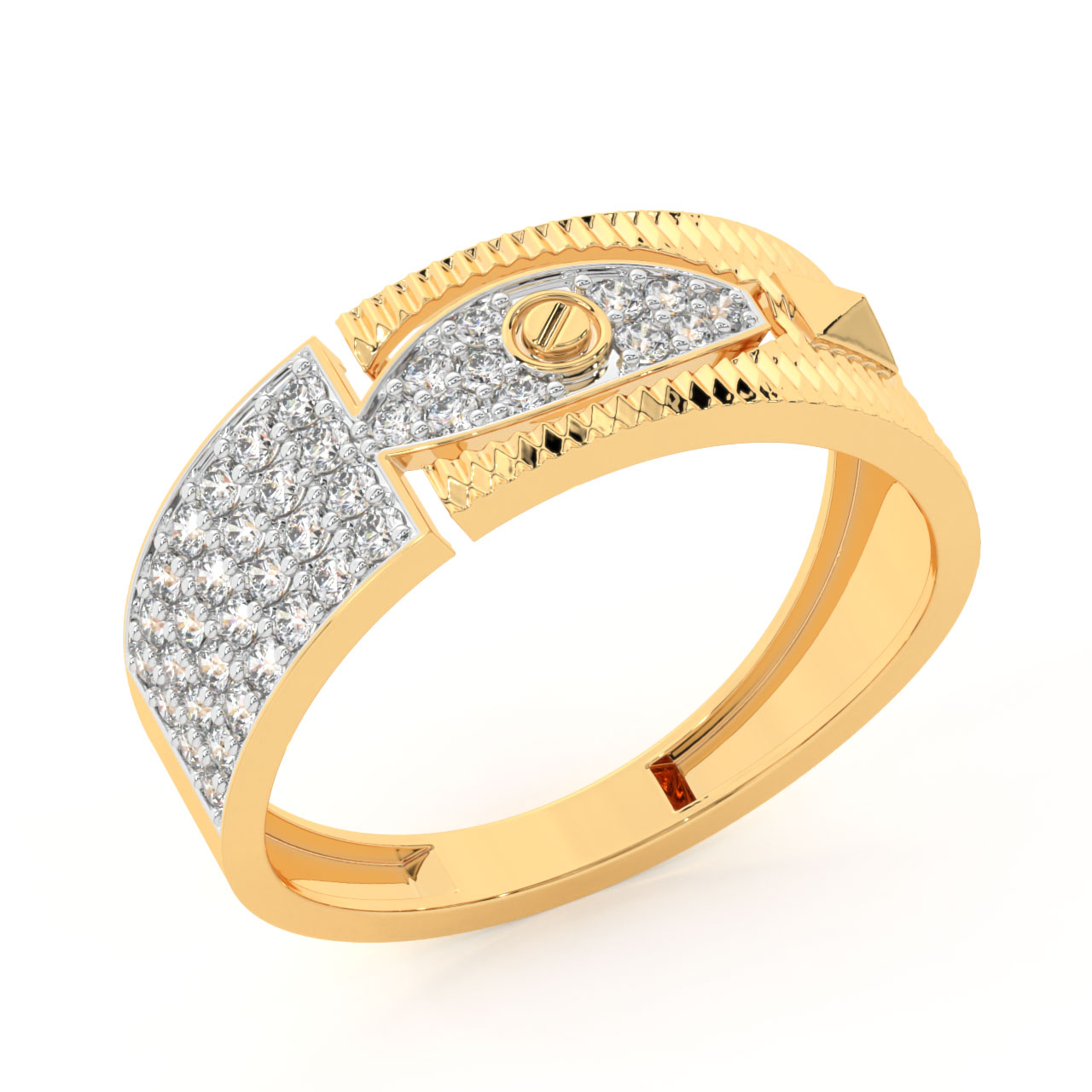 Oscar Round Diamond Ring For Men
