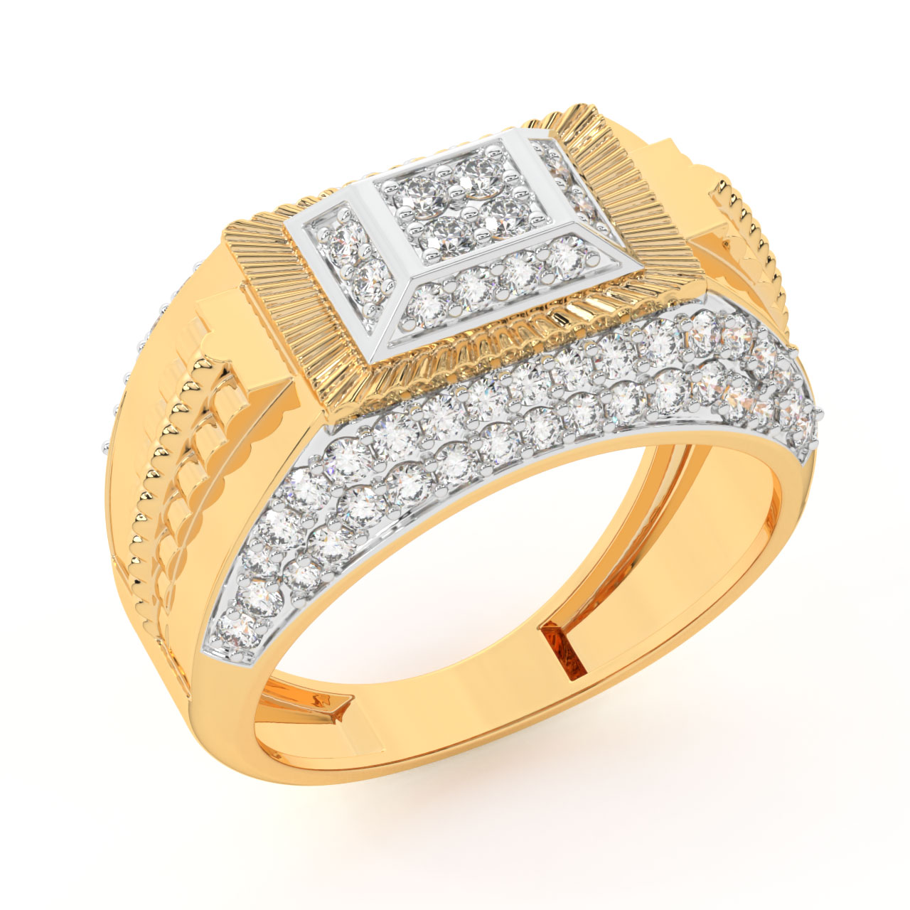 Moritz Round Diamond Ring For Him