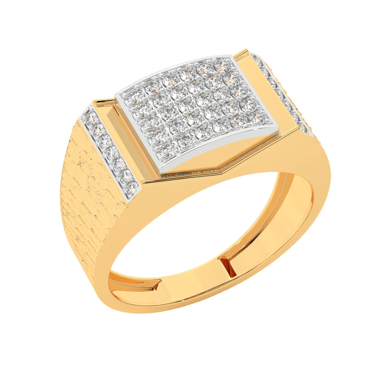 Buy quality Square shaped Diamond Ring for Men in Yellow Gold in Pune-vachngandaiphat.com.vn