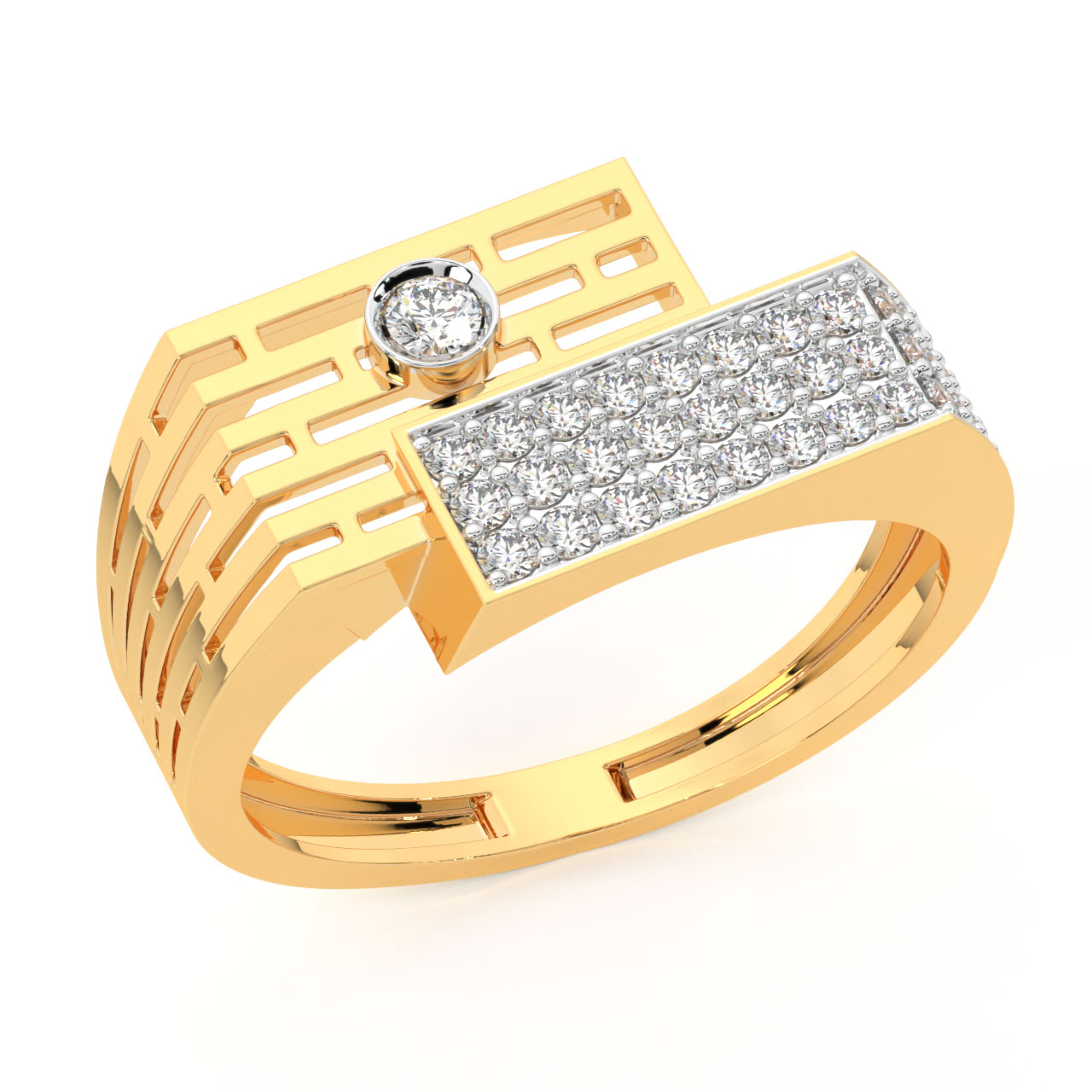 Sandra Round Diamond Ring For Men