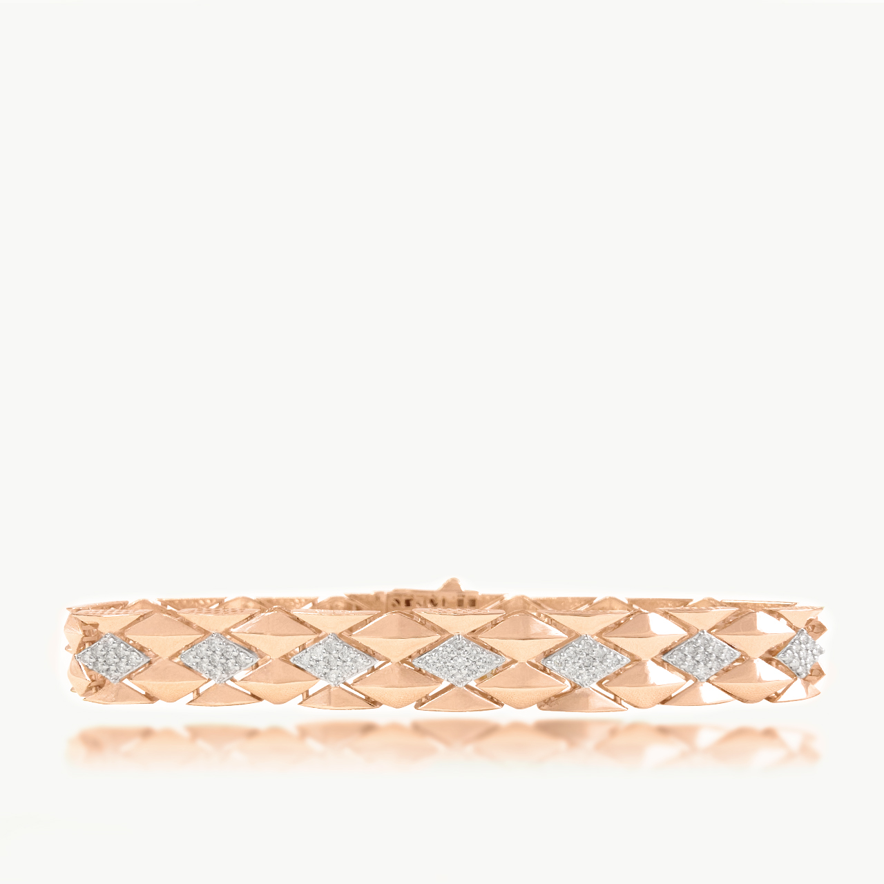 Raha Round Diamond Mens Bracelet